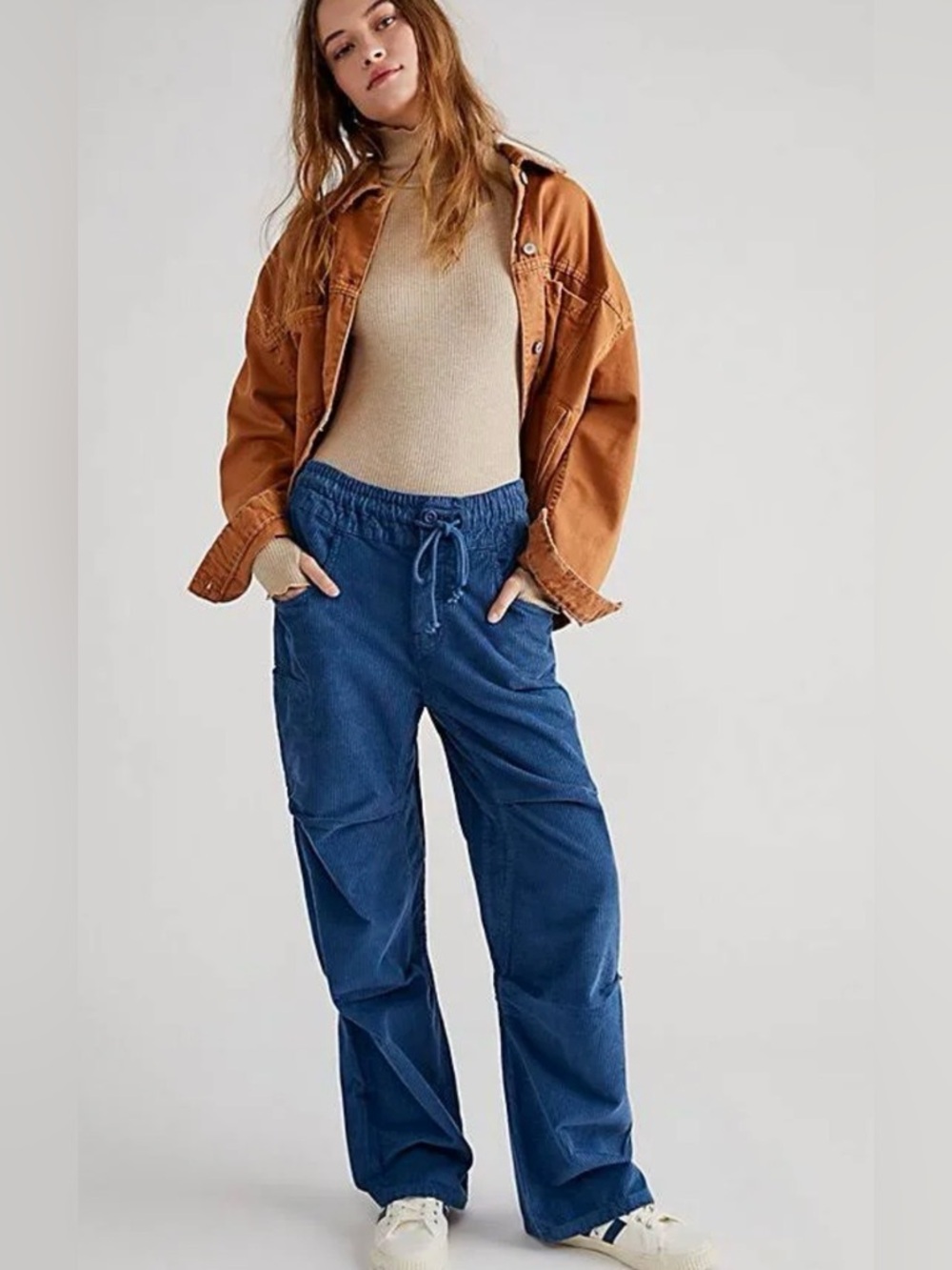Free People Modern Love Pull-On Cord Jeans